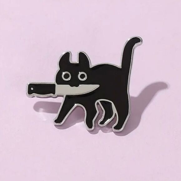 Bad Kitty Cat Brooch - Picture 2 of 9
